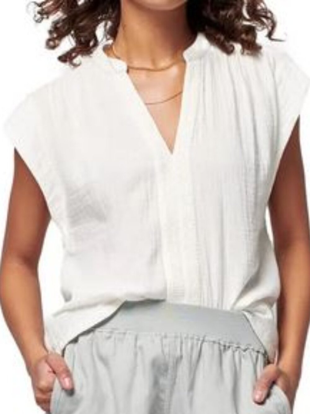 *NEW Faherty Lucia Organic Cotton Gauze Top Size Large